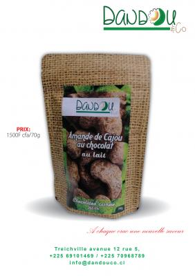 Amandes de cajou au chocolat au lait
